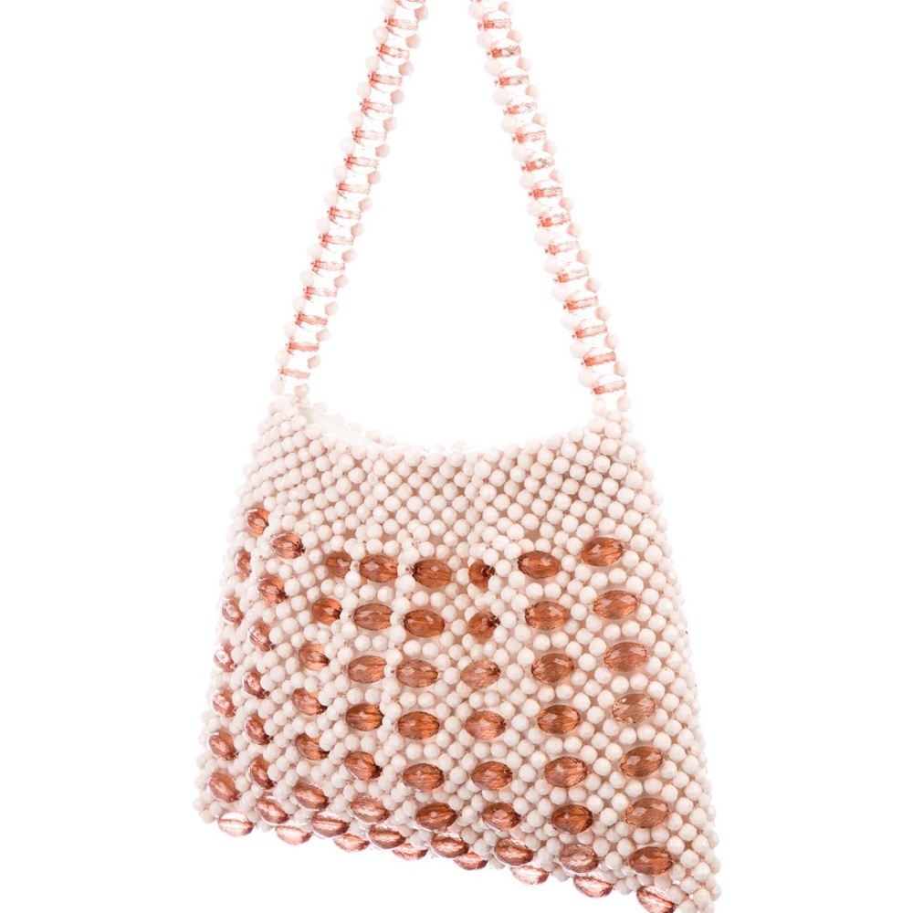 Neutral Beaded Loeffler Randall Shoulder Bag